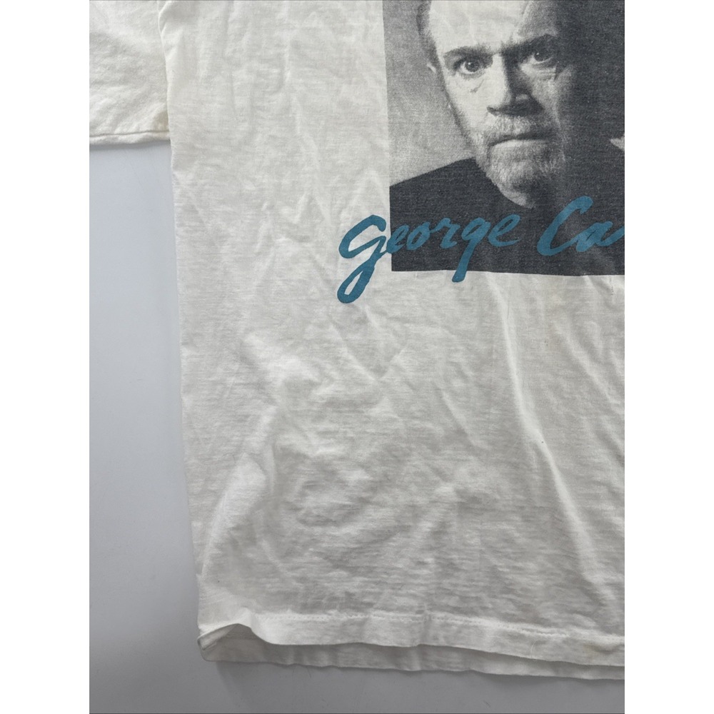 Vintage George Carlin Brain Damage T Shirt Size XL Comedy Graphic Tee Distressed - Picture 6 of 10